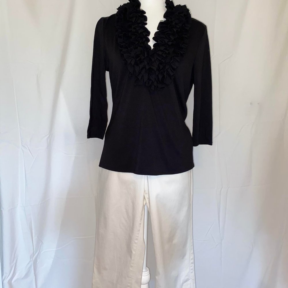 Black Ruffle Top - Picture 2 of 2
